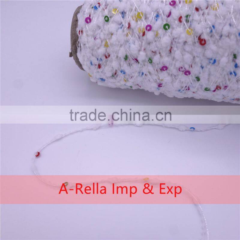 fancy yarn with the beads and the sequin new style