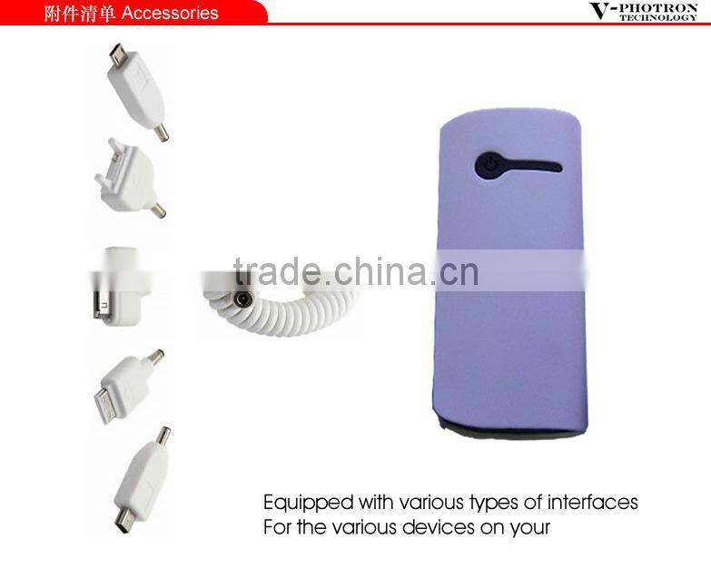Wholesale new online fashion mobile charger 18650 power bank 5200mah