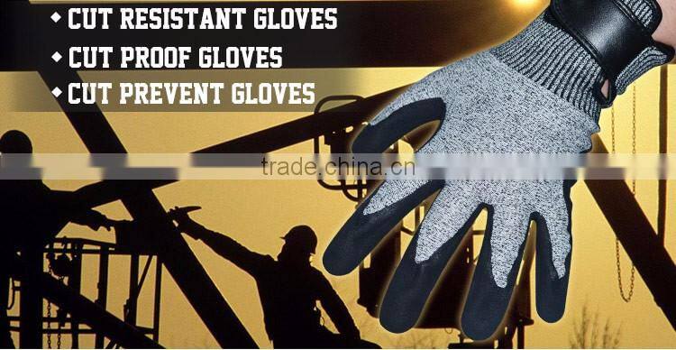 Full finger Cut level EN388 4343 gloves