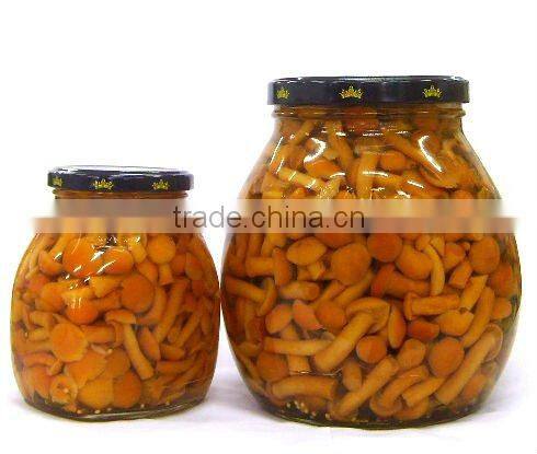 Marinated Nameko in glass jars
