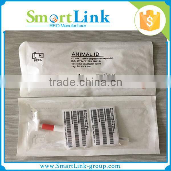 ISO Rfid Microchip,pet tracking rfid chip,1.4*8mm FDX-B rfid glass tag for animal identification