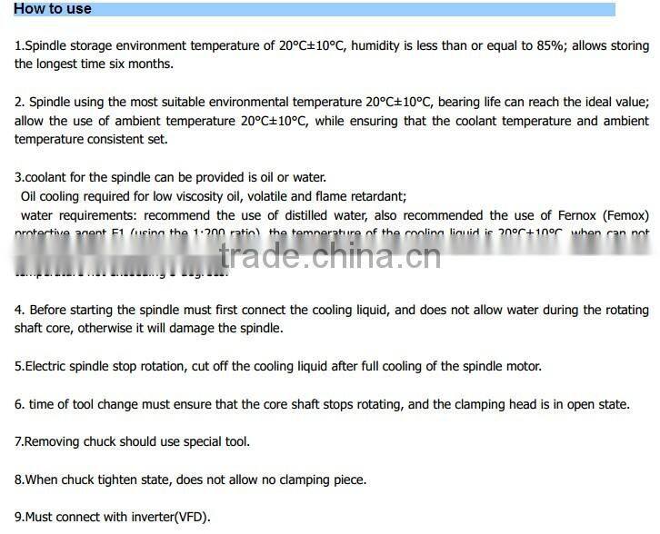 ER11, 24000r/min ,0.8KW,220V,62mm spindle motor for engraving and milling