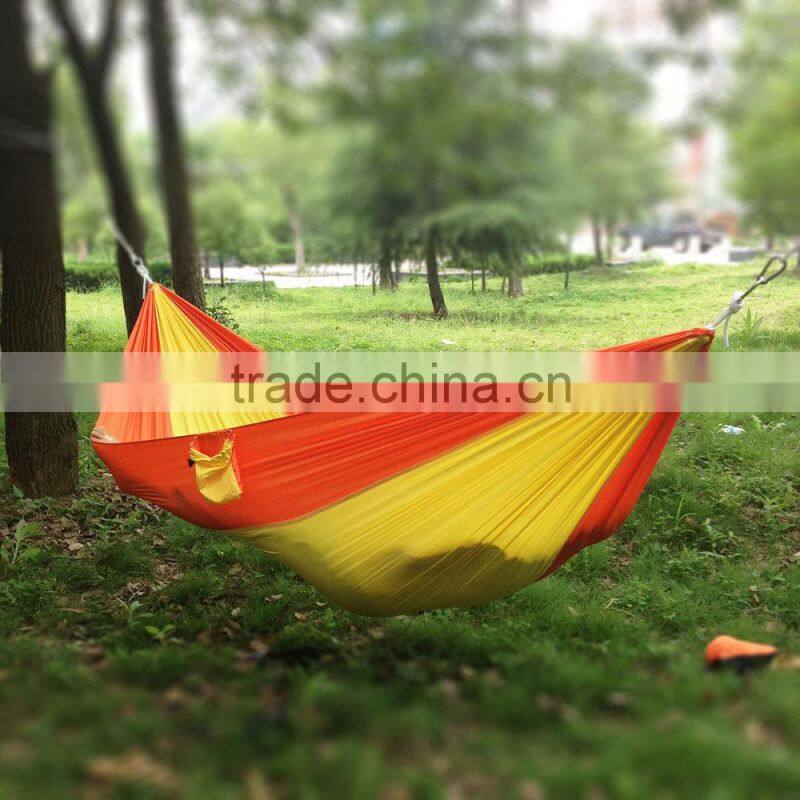 2017 Best selling Double Person Portable Parachute Nylon Fabric Hammock