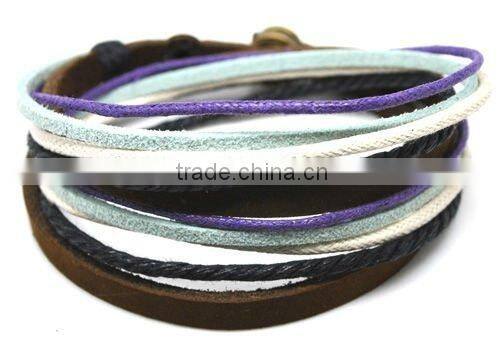 2 rounds leather bracelet