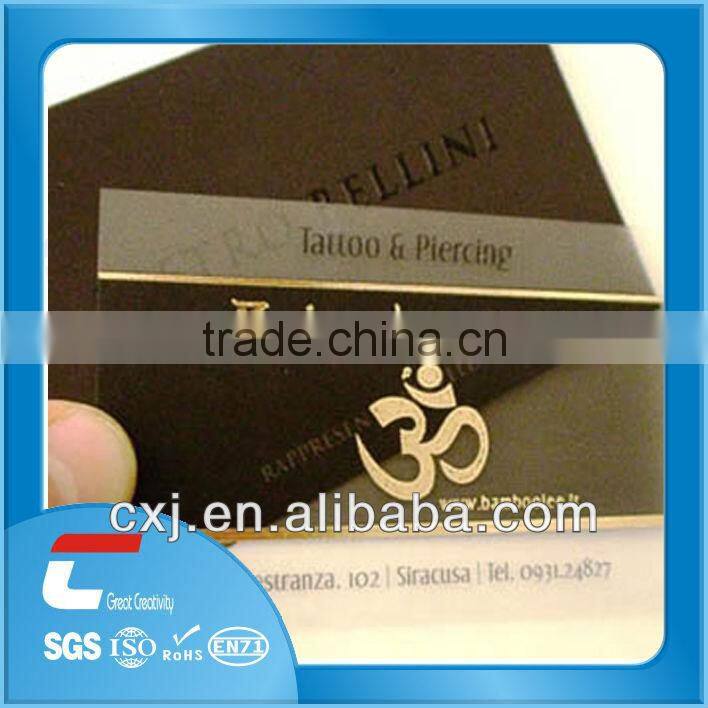 gold hot stamping glittering pvc card with flat number