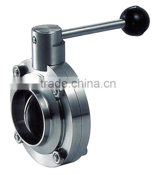 ISO Certified Factory Direct Sale Stainless Steel Sanitary Butterfly Valves