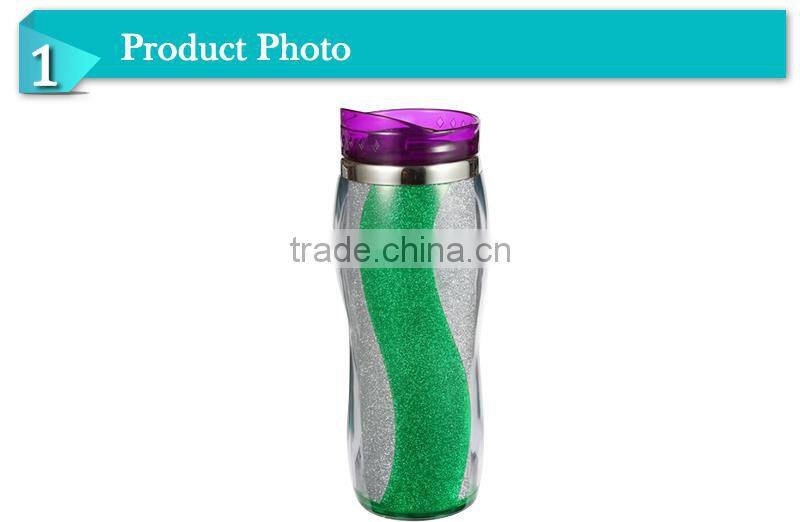 Wholesale promotional portable sports tritan water bottle with fruit infuser