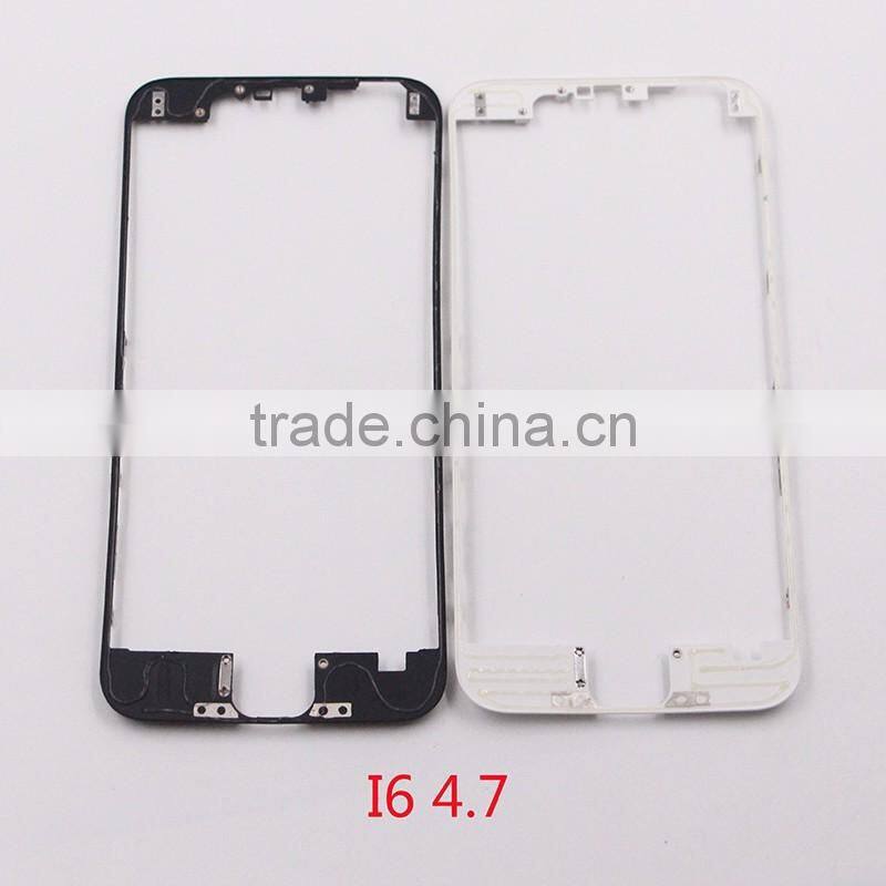 Normal Quality White Black Front Bezel Front Glass Outer Lens Frame For Phone 6 4.5'' With Hot Glue
