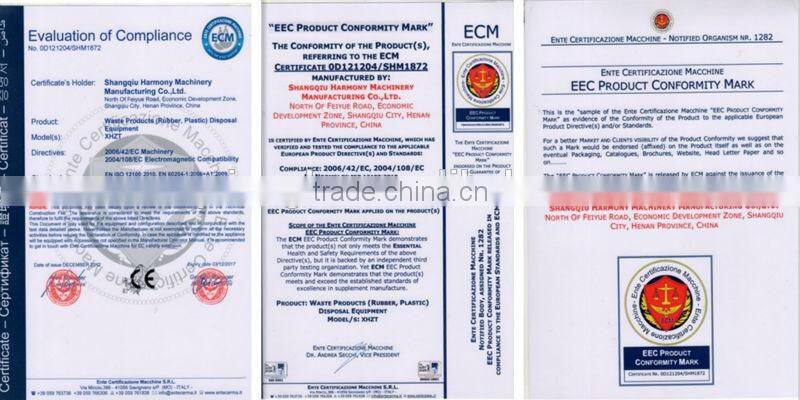 24 hours non-stop continuous plastic scrap recycling machine with CE ISO certified