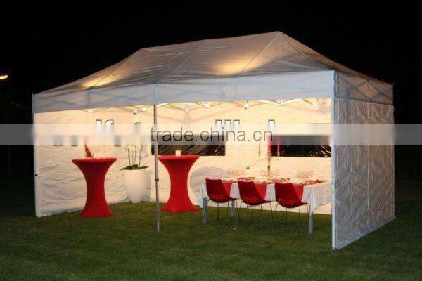 3*6M cheap foldable gazebo with side curtains in black colour