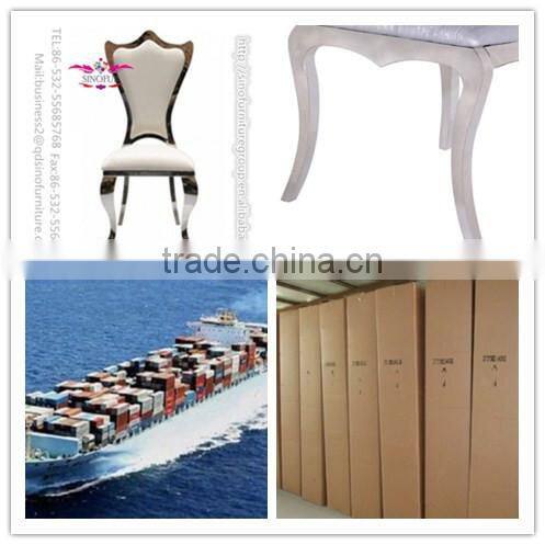 new modern stainless steel framed baroque chair