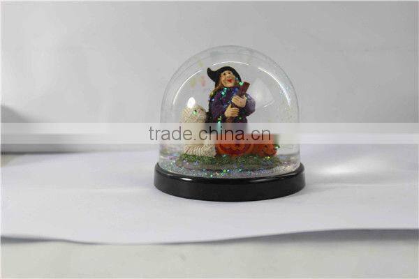 Plastic custom halloween snow globe