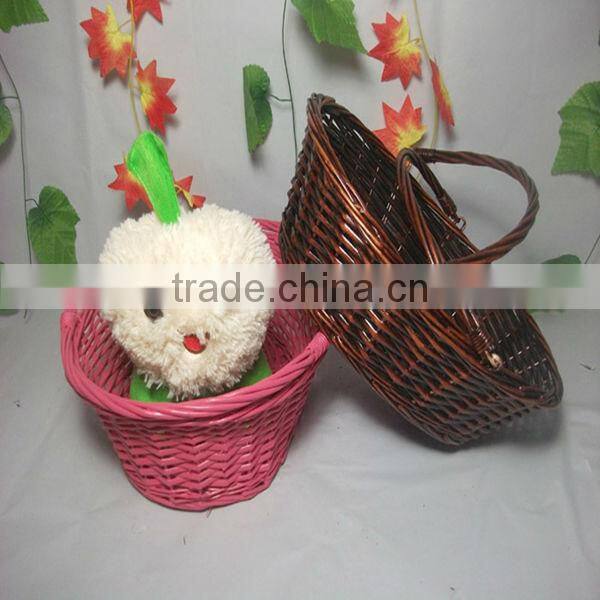 100%handmade craft exquisite wicker hanging flower basket stand
