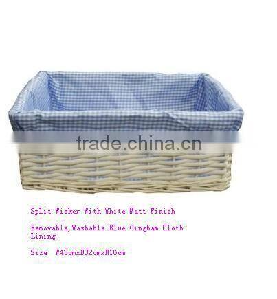 4 Tiers wicker baskets With Wood Stand