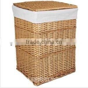 Linyi hotsale willow trash can baskets with handle from manufacturer
