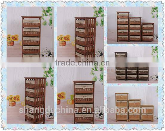 Home furniture handmade solid painting wooden miniature furniture wooden cabinet