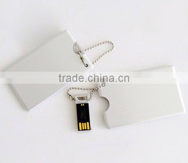 New design Metal ultra-thin credit card 32gb 64gb usb flash drive