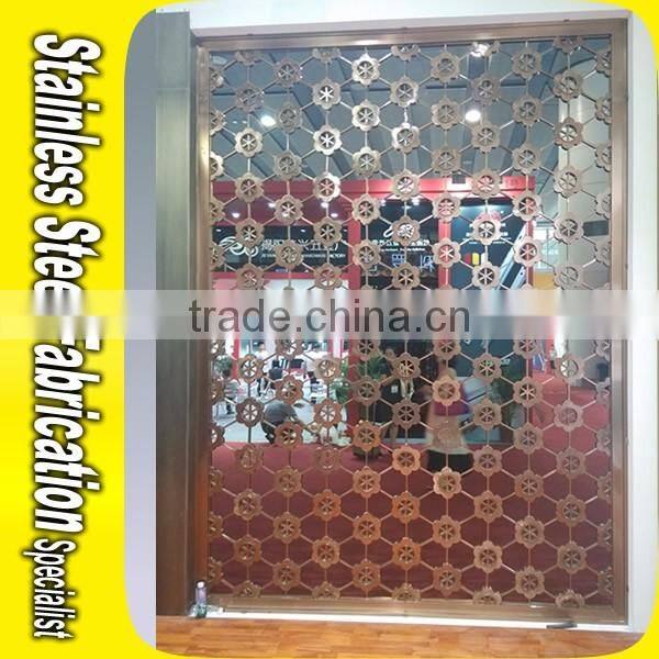 Metal Folding Room Divider Screen For Interior Decoration