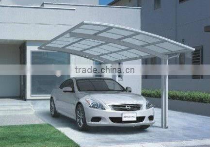High quality aluminium polycarbonate car park for garden shed
