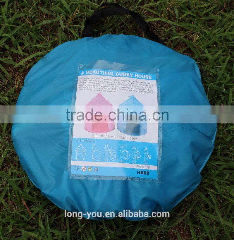 Kids' Round Castle Play House Child Blue Princess Tent