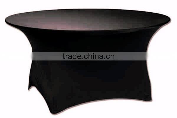 hotsale spandex plain black table cover for hotel restaurant weddings