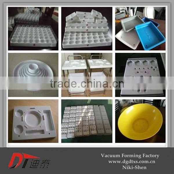 Plastic white show stand by vacuum forming