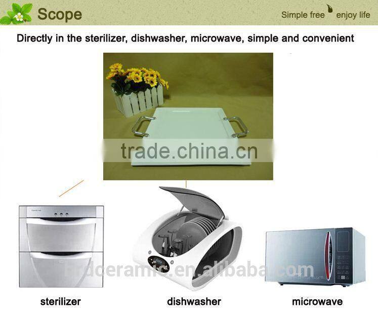 Modern Style stock Ceramic Plate With Handle,Ceramic Furniture Handle