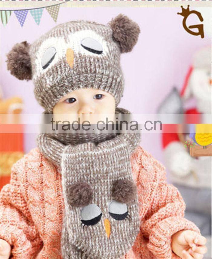 Portable Popular Set Winter Baby Hat Boy Girl Kids Warm Hat Cap