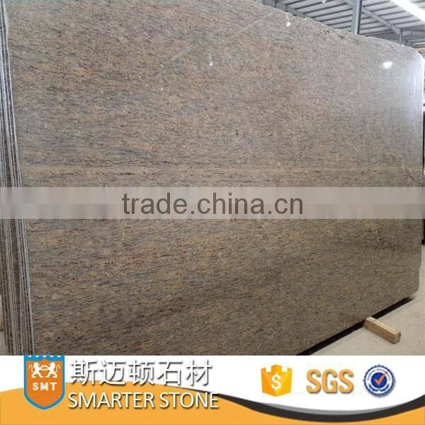 Yellow base amazon brown granite slabs for countertops