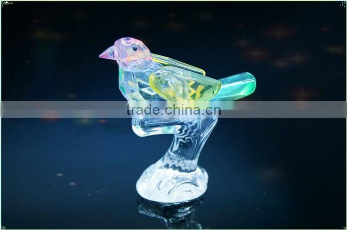 Colorful crystal bird model gift glass anniversary gift/crystal giveaway gift