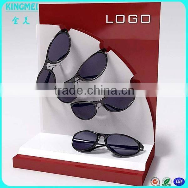 Table Top Acrylic Eyeglasses Display Shelf,Eyewear Display with Logo Top