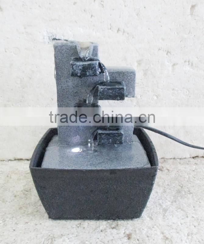 Small table water fountain with light for house decoration