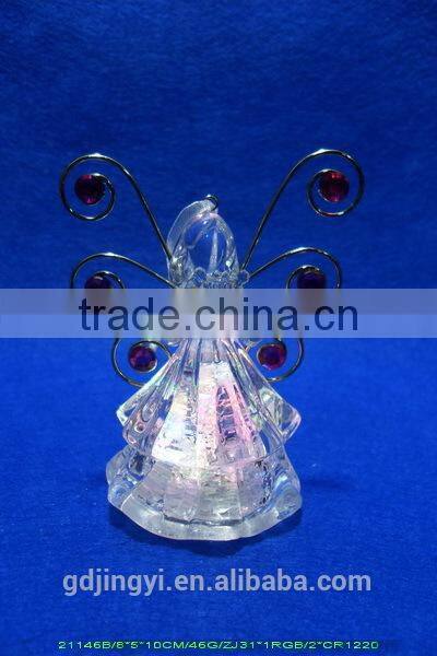 LED Lighted butterfly wings acrylic angel Xmas decoration