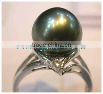 green seawater pearl ring