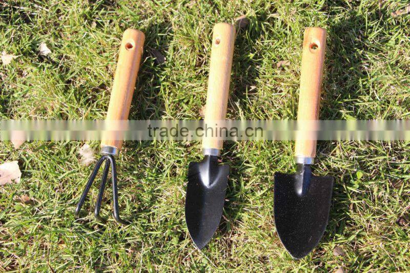 3 pcs competitive price high quality steel kids garden hand tool set