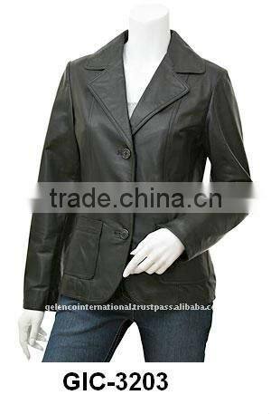 Leather blazer