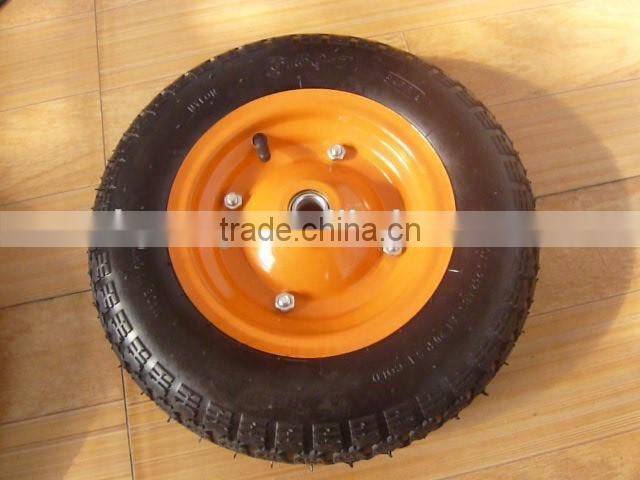 solid wheel 3.50-7 Pneumatic and solid wheel 3.50-7 with steel rim