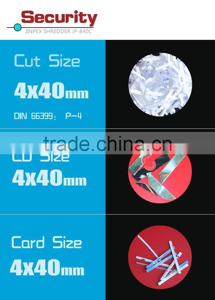 JP-840C cross cut paper shredder machine for Medium oiffcie use with LCD DISPLAY