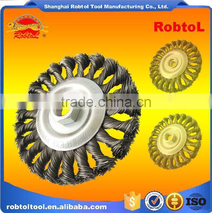 115MM brush wheel twist knot crimped bowl disc abrasive M14 round grinding cheaning brush