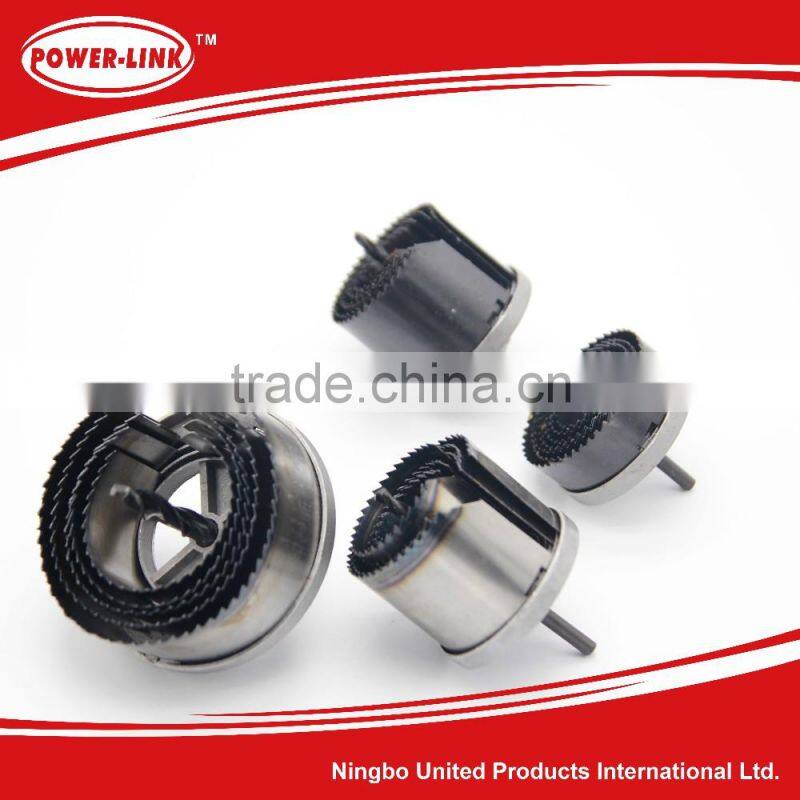 7pc Carbon steel hole saw set