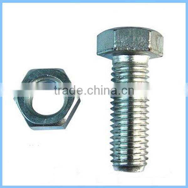 Grade 8.8 DIN931 DIN934 carbon steel bolt and nut
