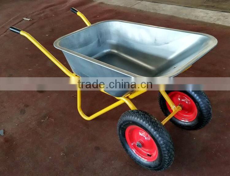 China Wholesale Construction wheelbarrow Two wheels Wheelbarrow
