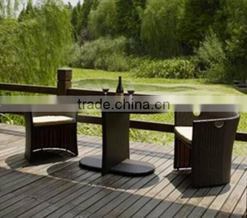 3piece KD Black Rattan Garden Sofa Sets