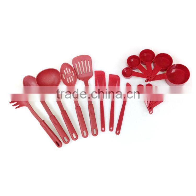 18pc nylon kitchen utensil set with measuring cups