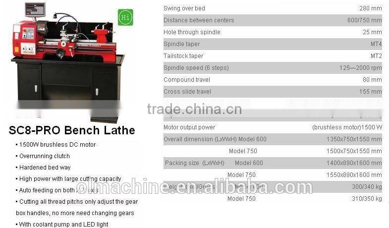 small Lathe including Naro lathe, Baby lathe, Micro lathe, Mini lathe, Bench lathe, with swing 100 110 140 180 210 250 280 305