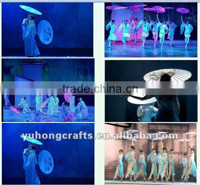 White color silk wedding parasol