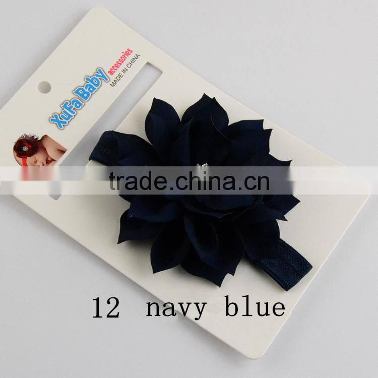 Mini Baby Turban Headband wholesale Top Flower Elastic Headband Baby Hair Accessories Hairband
