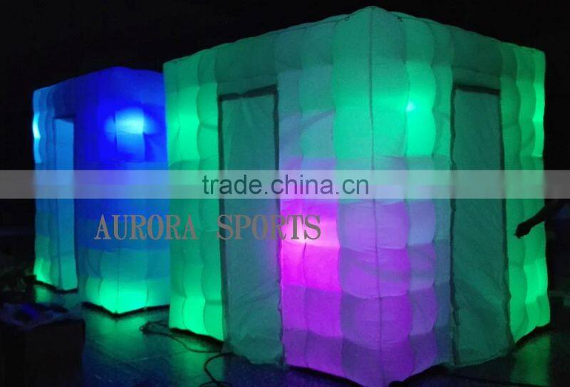 Custom size 3D photo booth led inflatable photo booth