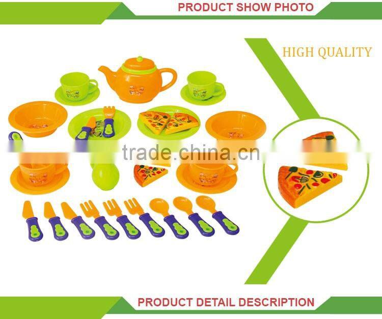 popular plastic pretend play tableware kitchen toys for girls