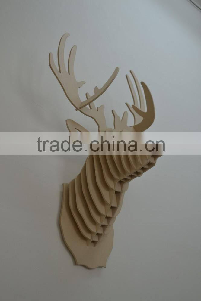 hot selling wood animal head for wall decoration